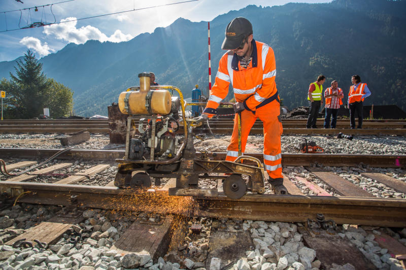 Bauarbeiten Arlbergbahnstrecke.