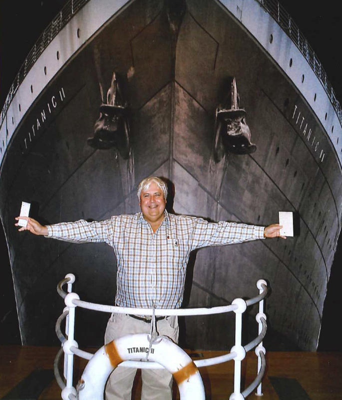 Milliardär Clive Palmer plant, eine verbesserte Version der Titanic zu bauen.